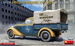 MiniArt 38072 LIEFER PRITSCHENWAGEN TYP 170V WITH CANVAS 1/35