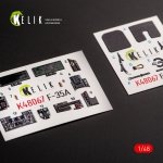 KELIK K48067 F-35A INTERIOR 3D DECALS FOR TAMIYA KIT 1/48