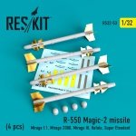 RESKIT RS32-0053 R-550 MAGIC-2 MISSILES (4 PCS) 1/32