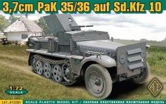 ACE 72281 German 37mm PaK 35/36 auf Sd.Kfz 10 (1:72)