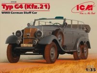 ICM 35538 Typ G4 (Kfz.21) WWII German Staff Car (1:35)