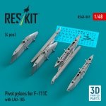 RESKIT RS48-0501 Pivot pylons for F-111C with LAU-105 (4 pcs) (3D Printed) 1/48