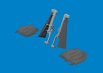 Eduard 672384 P-51D undercarriage legs PRINT EDUARD 1/72