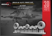RESArm 48-03051 L-39 ALBATROS - Wheels under load (3D resin printing) 1/48