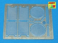 Aber 35G25 Grilles for german self proppeled gun Sd.Kfz.186 Jagdtiger (1:35)