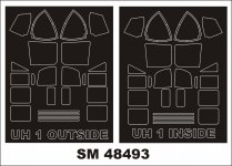 Montex SM48493 Uh-1D Huey KITTYHAWK 1:48