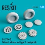 RESKIT RS72-0335 F4F/FM-2 WILDCAT WHEELS SET TYPE 2 (WEIGHTED) 1/72