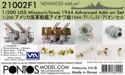 Pontos 21002F1 USS Missouri Iowa 1944 Advanced Add-on Set for Trumpeter 05399 kit