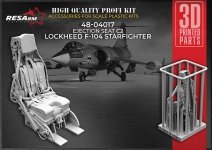 RESArm 48-04017 C2 Lockheed F-104 Starfighter Ejection seat (3D resin printing) 1/48