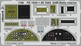 Eduard FE1044 G4M Betty interior 1/48 TAMIYA