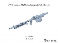 E.T. Model P16-004 WWII German Mg34 Machinegun (w/o buttstock) (3D Printed) 1/16