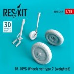 RESKIT RS48-0357 BF-109G WHEELS SET TYPE 2 (WEIGHTED) 1/48