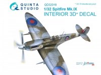Quinta Studio QD32018 Spitfire Mk.IX 3D-Printed & coloured Interior on decal paper (for Tamiya kit) 1/32