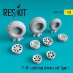 RESKIT RS32-0220 P-38 Lightning Type 1 wheels set 1/32