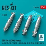 RESKIT RS48-0504 GBU-54 (LJDAM) bombs (4 pcs) (3D Printed) 1/48