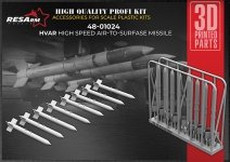 RESArm 48-01024 HVAR HOLY MOSES - High-speed Aviation Missile (3D resin printing) 1/48