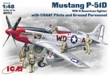 ICM 48153 Mustang P-51D with USAAF Pilots and Ground Personnel (1:48)