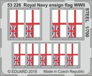 Eduard 53226 Royal Navy ensign flag WWII STEEL 1/700