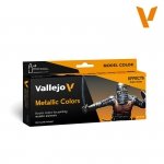 Vallejo 70118 Model Color Set  - Metallics 8x17ml