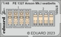 Eduard FE1327 Anson Mk. I seatbelts STEEL AIRFIX 1/48
