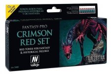 Vallejo 74103 Model Color Set Fantasy Pro Crimson Red 8x17 ml