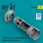 RESKIT RSU32-0207 F-104 (A, C, D, J, G) Starfighter exhaust nozzle for Italeri kit (3D Printed) 1/32