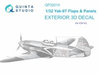 Quinta Studio QP32014 Yak-9T Flaps and Panels (ICM) 1/32