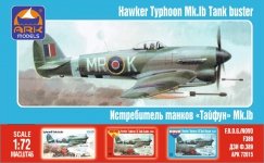 Ark Models 72015 Hawker - Typhoon Mk.IB British tank buster (1:72)