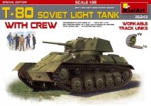 Miniart 35243 T-80 SOVIET  LIGHT  TANK w/CREW. SPECIAL EDITION  (1:35)