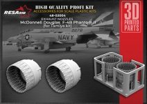 RESArm 48-02004 F-4B TAMIYA - Phantom II Jet Nozzles (3D resin printing) 1/48