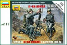 Zvezda 6111 German 81mm Mortar with Crew (1:72)