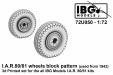 IBG 72U050 I.A.R. 80/81 Wheels Block Pattern (used from 1942) 1/72