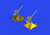 Eduard 653019 IJN Type 96 25mm AA gun (single) PRINT 1/350