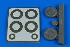 Aires 2245 Bf 108 wheels & paint masks - early 1/32 EDUARD