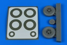 Aires 2244 Bf 108 wheels & paint masks - late 1/32 EDUARD