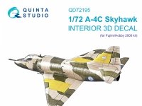 Quinta Studio QD72195 A-4C 3D-Printed & coloured Interior on decal paper (Fujimi/Hobby 2000) 1/72