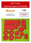 Omask 74857 B-17 F/G wheel bay plugs (for HK Models 01F002, 01F001 ) 1/48