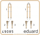 Eduard 49085 Seatbelts Luftwaffe WWII bombers SUPERFABRIC 1/48