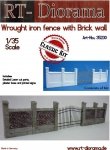RT-Diorama 35230 Wrought iron fence with Brickwall 1/35