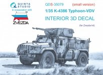 Quinta Studio QDS-35079 K-4386 Typhoon VDV 3D-Printed & coloured Interior on decal paper (Zvezda) (Small version) 1/35