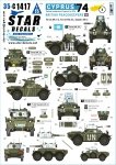 Star Decals 35-C1417 Cyprus 74 2. Turkish invasion of Cyprus in 1974. British Peacekeepers. Ferret Mk 1/2, Ferret Mk 2/3, Saladin Mk 2 1/35