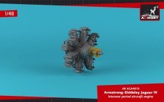 Armory Models ACA4819 A.S. Jaguar-IV aircraft engine 1/48