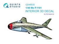 Quinta Studio QD48530 Me P.1101 3D-Printed & coloured Interior on decal paper (RS models) 1/48