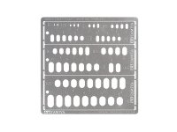 Tamiya 74154 Modeling Template (Rounded Rectangles, 1-6mm)