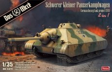 Das Werk DW35019 Schwerer kleiner Panzerkampfwagen German Heavy Tank Project 1944 (2 in 1) 1/35