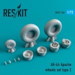 RESKIT RS72-0144 AH-64 APACHE TYPE 2 WHEELS SET 1/72
