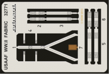 Eduard 32771 Seatbelts USAAF WWII FABRIC 1/32