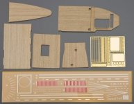 Hasegawa QG24 (72124) Wooden Deck for 1/700 Carrier AKAGI Three Flight Deck