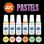 AK Interactive AK11607 PASTELS COLORS SET 6x17 ml