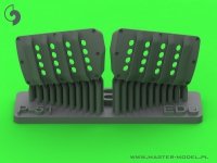 Master AM-48-188 P-51 Mustang - pokrywa wlotu powietrza do gaźnika - typ z żaluzjami dla RAF - wersja B (do modelu Eduard) 1/48